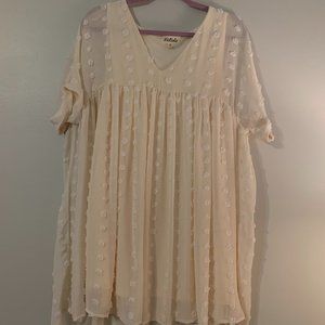 Cream/white pompom dress